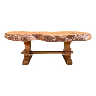 Brutalist Coffee Table in Elm Burl, 1970s For Sale