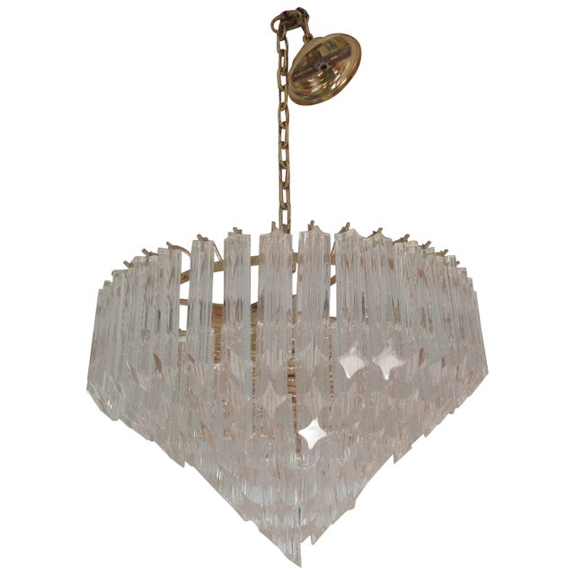 Metal Large Seven-Tiered Venini Chandelier For Sale - Image 7 of 7