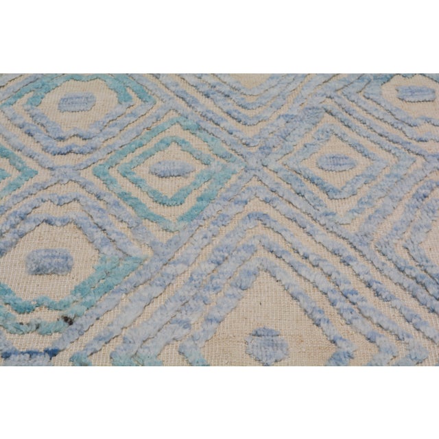 Moroccan Moroccan Sheba Hand Knotted Wool Rug, 8'7x9'9 For Sale - Image 3 of 6