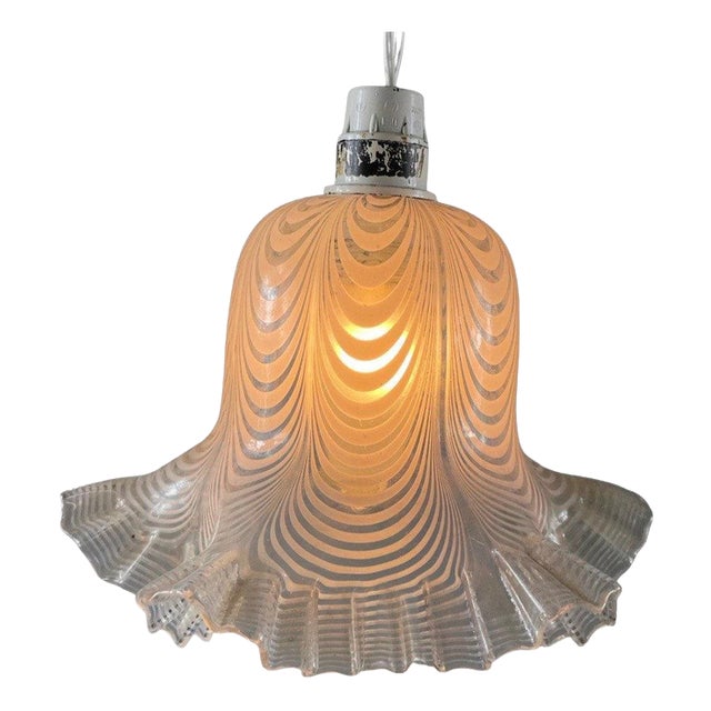 Murano Italian Swirl Hankerchief Shaped Lamp in Glass For Sale
