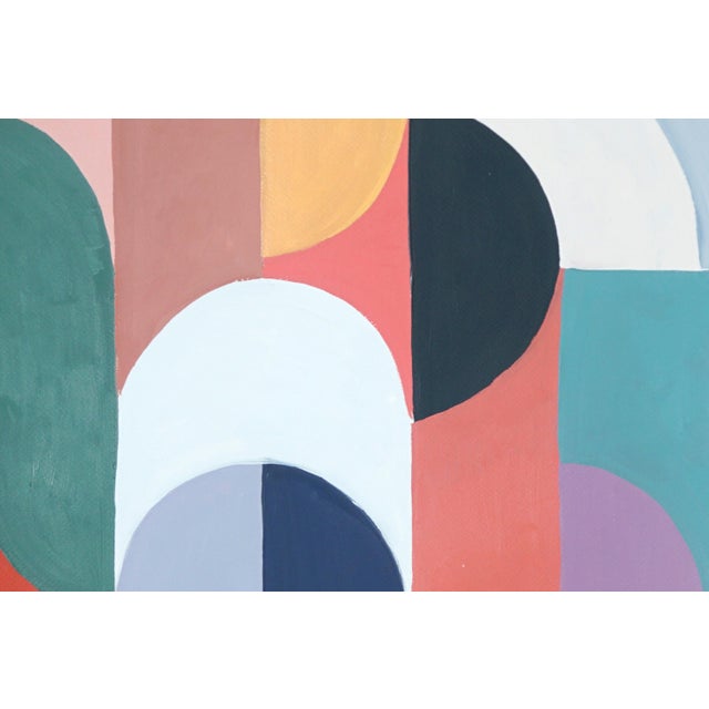 2026, Art Deco Painting Triptych of Subtle Sway, Acrylic Paint on ...
