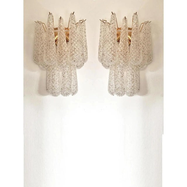 Murano Glass Gold Wall Sconces by Simoeng, Set of 2 For Sale - Image 4 of 10