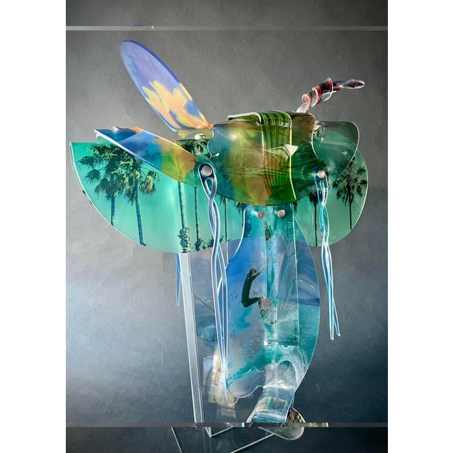 "California Dreamin" Uv Inks Printed on Acrylic & Hand Formed by Maeve Eichelberger For Sale - Image 4 of 8