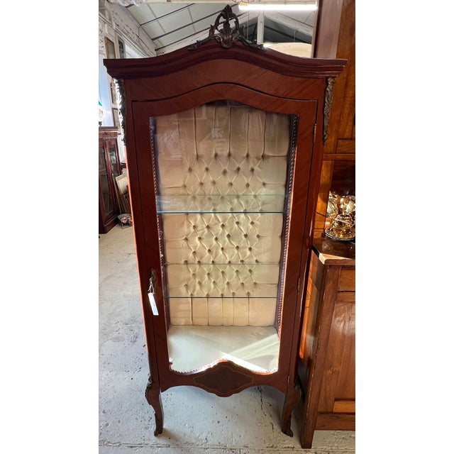 1960s English Style Display Cabinet with Glass Shelves, 1960s For Sale - Image 5 of 14