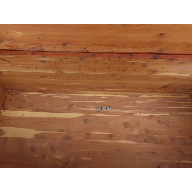 Early 1900s Solid Cedar Hope Chest Blanket Trunk Bench 6305 For Sale - Image 14 of 16