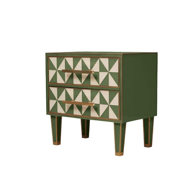 Italian Brass and Murano Glass Bedside Tables from Justfurnituress SRL, Set of 2 For Sale - Image 4 of 11