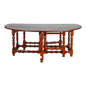 19th Century Yew Wood Gateleg Dropleaf Wake Table