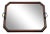 Antique Inlaid Wood and Glass Handled Tray For Sale