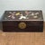 Chinoiserie Blackwood Rectangular Storage Box, Mother of Pearl Bird, Peony & Butterfly Inlay, Chinoiserie Keepsake Box For Sale - Image 3 of 9