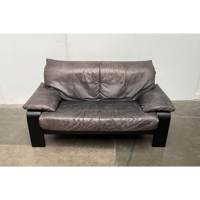 Metal Postmodern German Brutalist Lounge Armchairs and Sofa by Rolf Benz for Musterring, 1990s, Set of 3 For Sale - Image 7 of 18