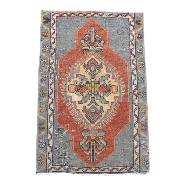1960s Vintage Hand-knotted Rug For Sale