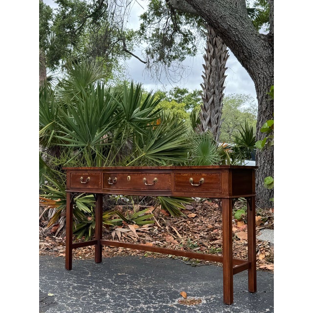 A beautifully crafted vintage console table by Sherrill, showcasing timeless traditional design and exceptional quality....