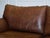 Animal Skin Brown Leather Two to Three Seater Sofa with Feather Back Cushions For Sale - Image 7 of 18