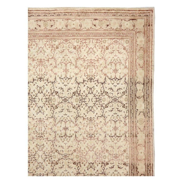 Victorian Galerie Shabab Collection Mid-20th Century Handmade Turkish Sivas Accent Rug For Sale - Image 3 of 9