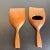 Brown Modernist Design Haitian Wood Salad Server Set For Sale - Image 8 of 11
