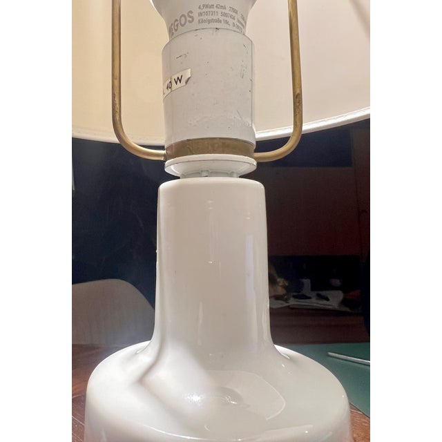 Table or Bedside Lamp in Royal Copenhagen Porcelain with Silver Thistles by Kai Lange for Fog & Mørup For Sale - Image 6 of 8