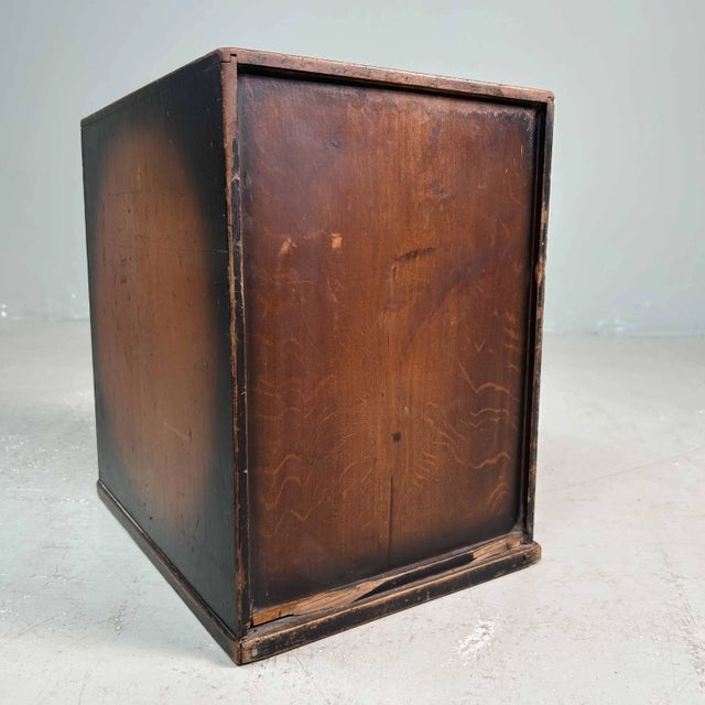 Vintage Burl Wood Filing Cabinet, Japan, 1950s For Sale - Image 9 of 10