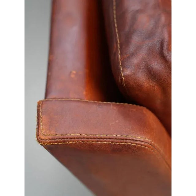 Wood 2-Seater Sofa in Cognac Leather by Kai Lyngfeldt Larsen, Denmark, 1960s For Sale - Image 7 of 16