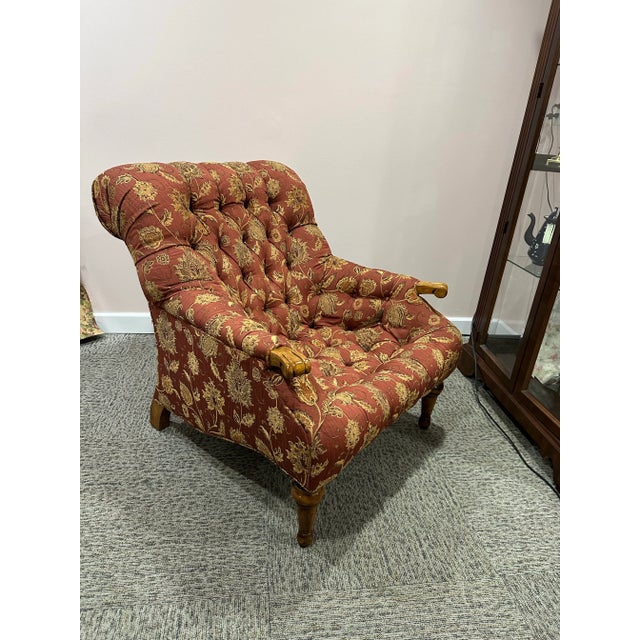 Stickley Leopold Tufted Chair and Ottoman 2 Pc. Chairish