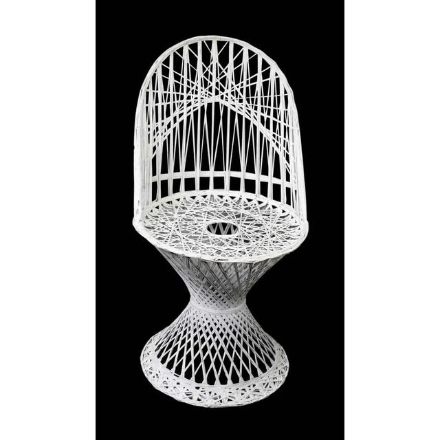 White White Modern Wicker Patio Set For Sale - Image 8 of 11