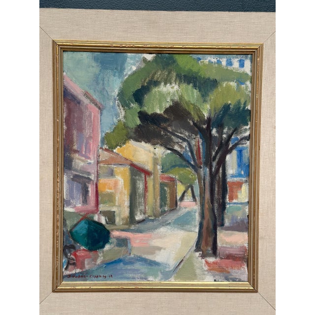 Ingrid Hedman Koppang, Urban Street, 1962, Oil on Canvas, Framed For Sale - Image 11 of 18