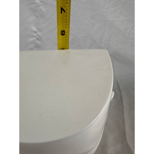 White Modern White Ceramic Face Pedestal or Decor Accent For Sale - Image 8 of 9