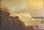 Naive Coastal Landscape, Late 19th / Early 20th C., Oil On Canvas, likely of Maine coast, depicting waves crashing on...