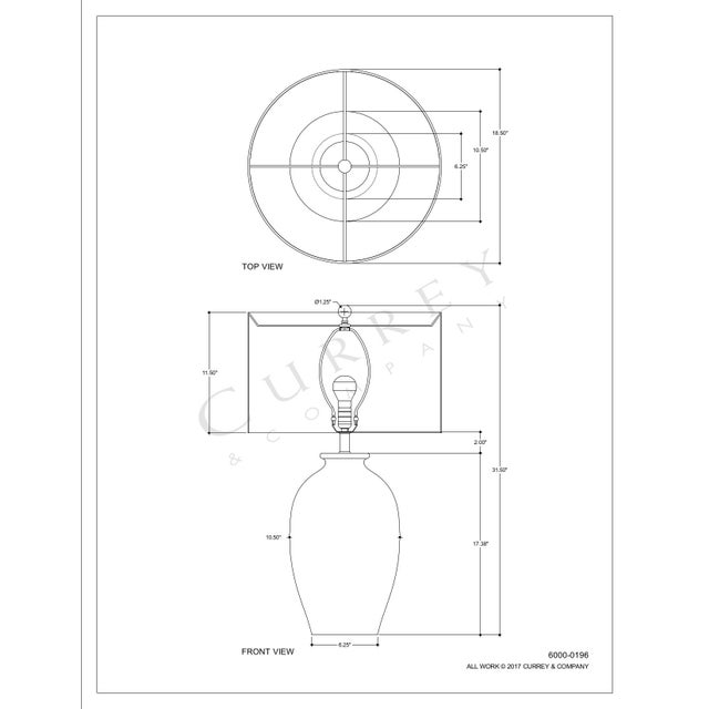 Currey & Company Currey & Company Cyanic Table Lamp For Sale - Image 4 of 5