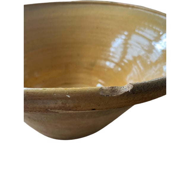 Saffron Late 19th Century Antique French Terracotta Tian Bowl For Sale - Image 8 of 9