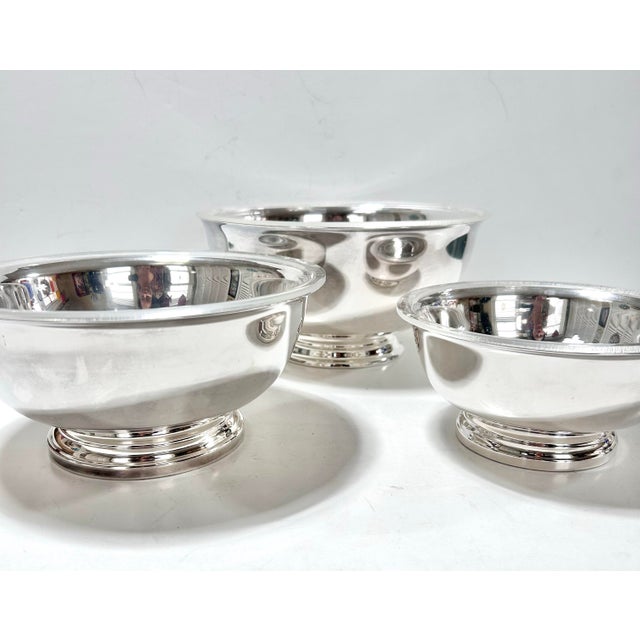 Vintage Silver-Plated Serving Bowls With Liners – Reed & Barton / Gorham Set of 3 For Sale - Image 12 of 12