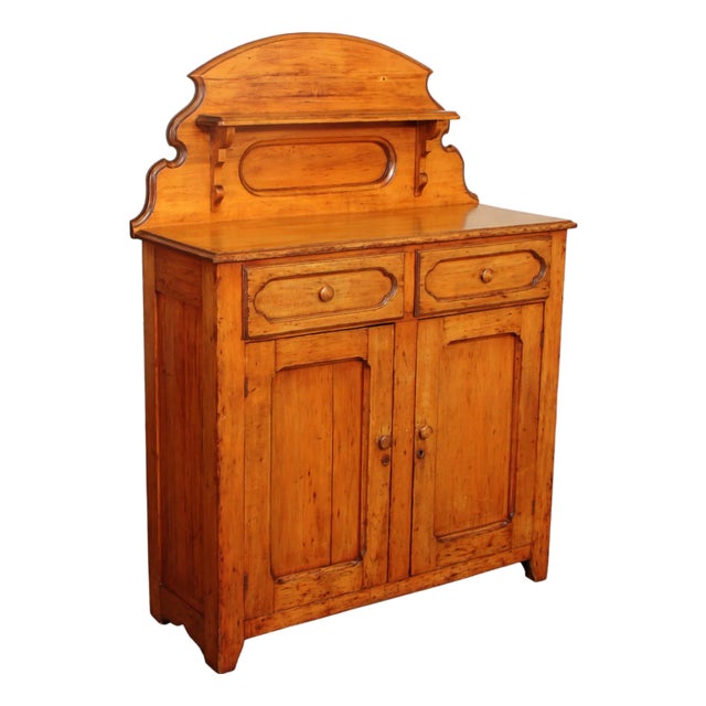 Antique Pine Jelly Cupboard Cabinet For Sale