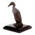 Vintage Miniature Bronze Cormorant Figurine or Sculpture For Sale