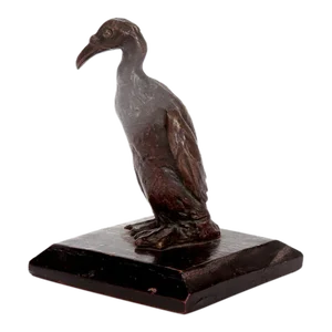 Vintage Miniature Bronze Cormorant Figurine or Sculpture