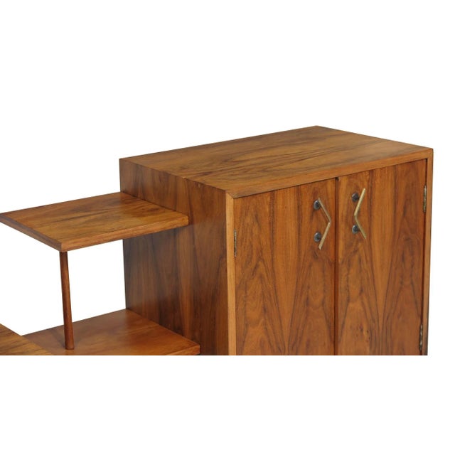Brown Mid 20th Century Asymmetrical Brazilian Modern Cabinet Attributed to Giuseppe Scapinelli For Sale - Image 8 of 12