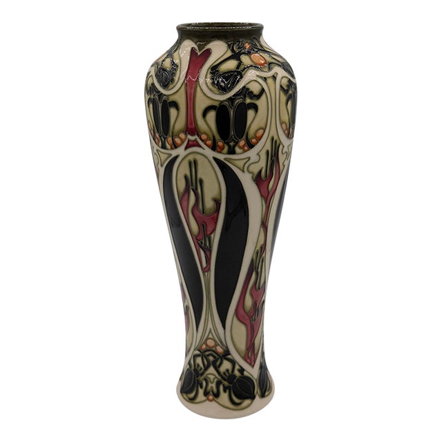 Moorcroft by Kerry Goodwin Pottery Vase - Gardners - Limited Edition - 15" H For Sale