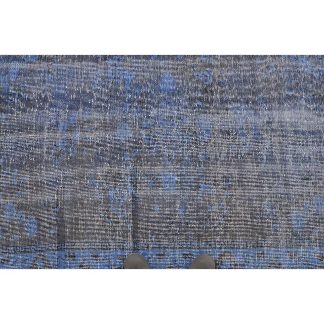 Blue Vintage Anatolian Wool Carpet For Sale In Phoenix - Image 6 of 10