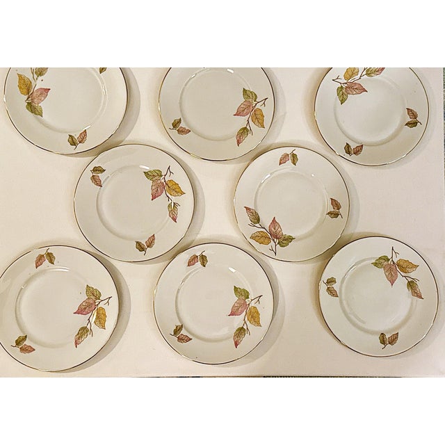 Late 20th Century Bavarian Autumn Leaf Plates, 6 3/8", Set of 8 For Sale - Image 5 of 9