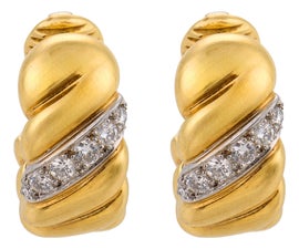 Example of Huggies and Hoop Earrings