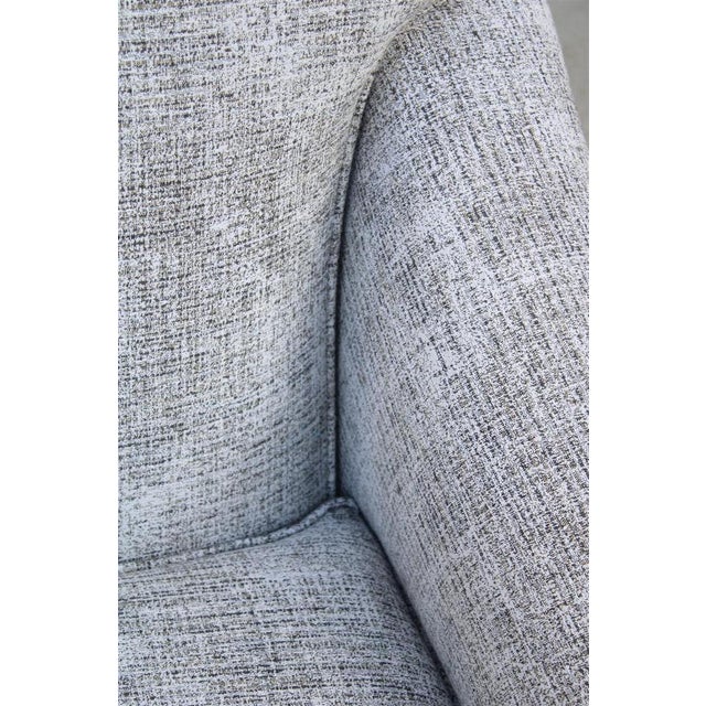 Set of Swivel Rocking Armchair with Pouf, Italy, 1970s, in Very Good conditions. Designed 1950 to 1959