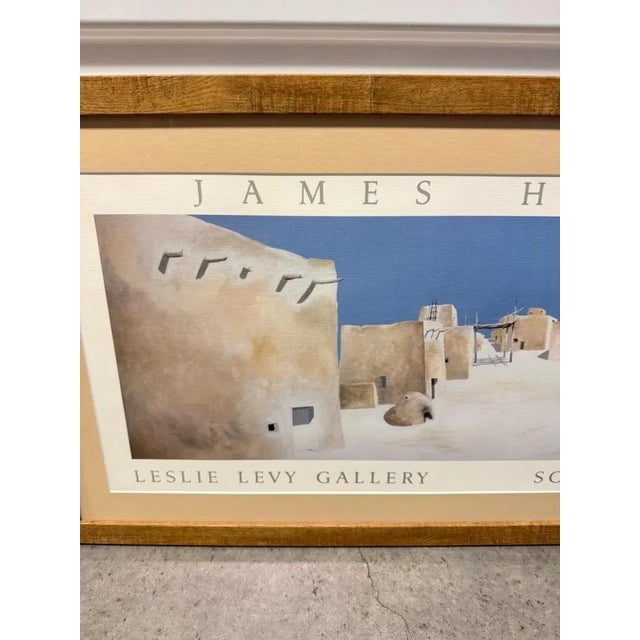 1980s James Harill's Summer Sun Taos Pueblo Framed Print For Sale - Image 4 of 7