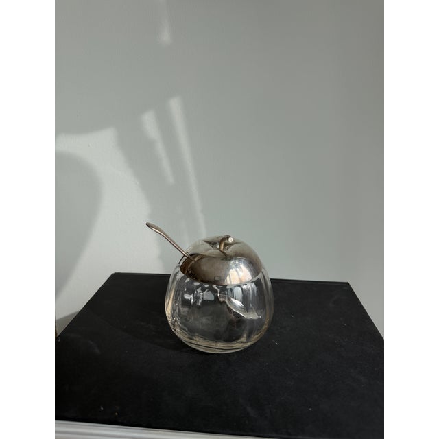 1950s 1950s Silver Plated Jam Jar With Spoon - English For Sale - Image 5 of 5