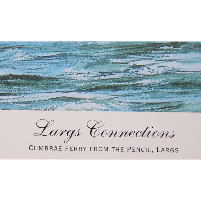 Late 20th Century "Cumbrae Ferry From the Pencil, Largs" Scotland Maritime Limited Edition Print, Framed For Sale - Image 4 of 7
