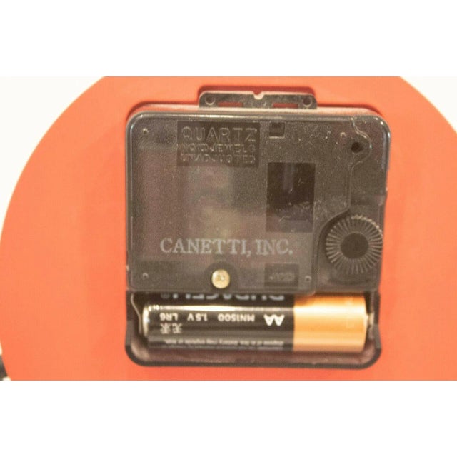 Memphis Memphis Style Constructivism 1980 Aluminum Shelf Clock by Nicolai Canetti Modern For Sale - Image 3 of 12