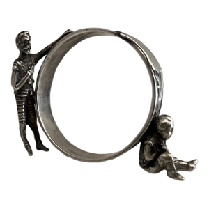 Mid 19th Century Victorian Figural Silverplate Napkin Ring