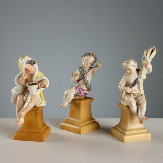 German Porcelain Figurines, Set of 3 For Sale - Image 14 of 14