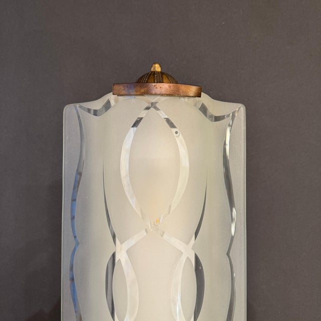 Mid-20th Century Pair Art Moderne Wall Sconces France For Sale - Image 9 of 9