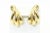 Dramatic Givenchy gold toned puffy swirl stylized hoop earrings that have a post back. They come with clear disks - the...