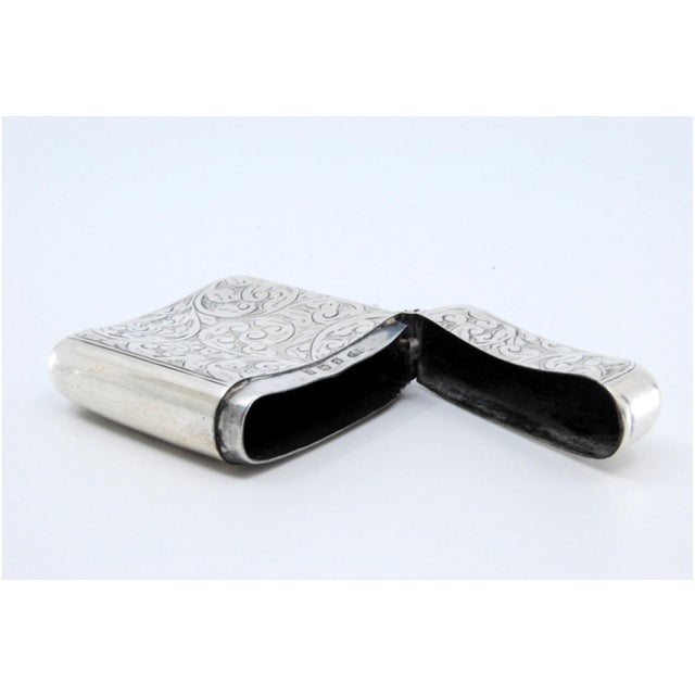 Silver Matchbox with Reliefs and Hinged Lid For Sale - Image 6 of 10
