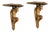 18th Century Gilt Console Tables with Painted Marble Top, Tuscan, Italy, 1730, Set of 2 For Sale
