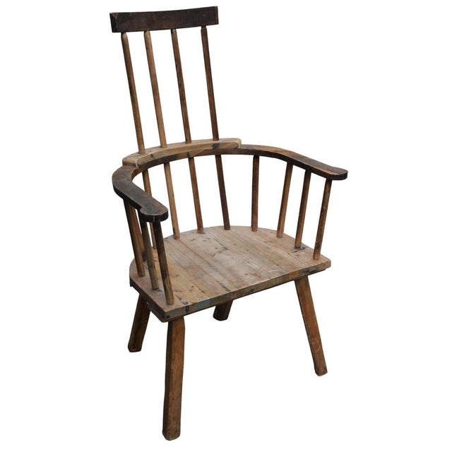 Antique Primitive Hand-Crafted Welsh Stick Chair For Sale - Image 11 of 11